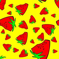Strawberry seamless pattern background N6