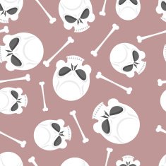 skull and bones seamless pattern N2