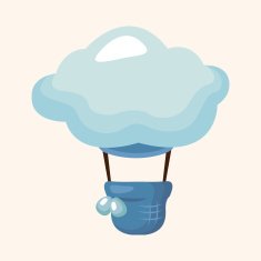 style hot air balloon theme elements N69