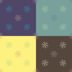Set of Seamless with abstract colorful floral patterns N10