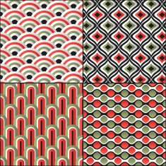 Set of oriental pattern