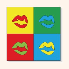 pop art lipstick theme elements N5