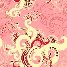 vector seamless floral pattern with swirls N3