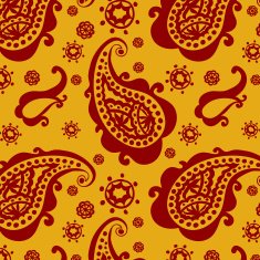 beautiful golden paisley seamless background N3