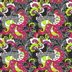 Abstract floral vector seamless pattern N4