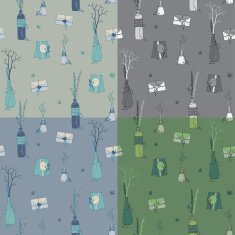 Set of 4 seamless wedding textures