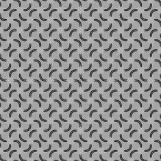 Gray ornament with offset intersecting rounded shapes