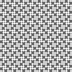 Dark gray ornament with rounded shapes forming triangles