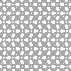 Dark gray circle interlocking ornament