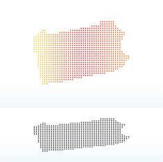 Map of USA Pennsylvania State with Dot Pattern