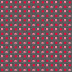 Colored red and pink with hairy circles