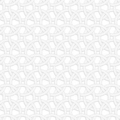 3D interlocking circles on white