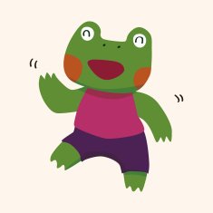 animal frog cartoon theme elements N18
