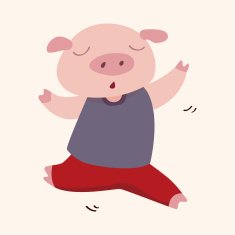 animal pig cartoon theme elements N27