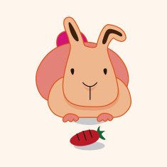 animal rabbit cartoon theme elements N56