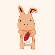 animal rabbit cartoon theme elements N57