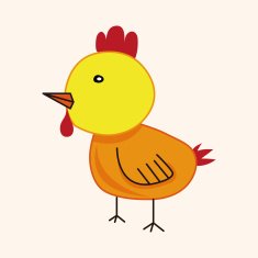 animal chicken cartoon theme elements N14