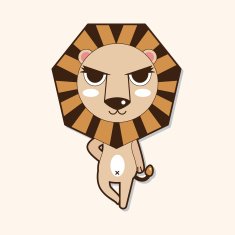 animal lion cartoon theme elements N22