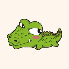 animal crocodile cartoon theme elements N9