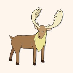 animal moose cartoon theme elements N13