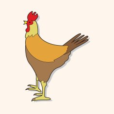 animal cock cartoon theme elements N17
