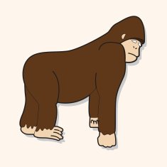 animal gorilla cartoon theme elements N5