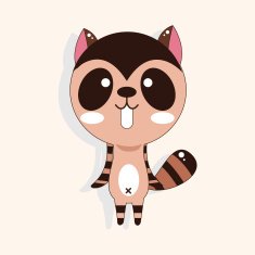 animal squirrel cartoon theme elements N16
