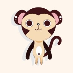 animal monkey cartoon theme elements N31