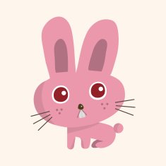 animal rabbit cartoon theme elements N59