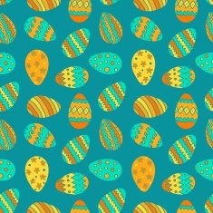Hand rawn easter egg pattern