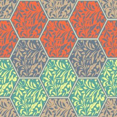 Seamless abstract background made of colorful honeycombs N2