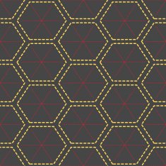 Seamless abstract background made of stitched honeycombs