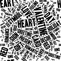 Valentines day modern lettering background