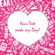 Valentines day modern lettering background N4