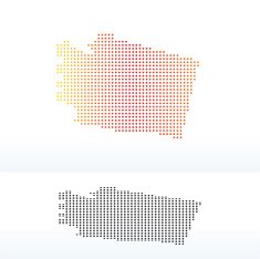 Map of USA Washington State with Dot Pattern