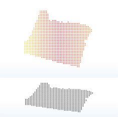 Map of USA Oregon State with Dot Pattern