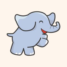 animal elephant cartoon theme elements N31