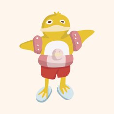 animal duck summer cartoon theme elements N7