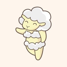 animal sheep summer cartoon theme elements N5
