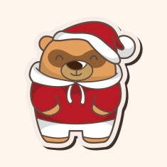 animal bear winter cartoon theme elements N9