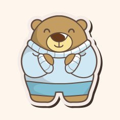 animal bear winter cartoon theme elements N10