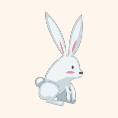 animal rabbit cartoon theme elements N60