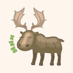 animal moose cartoon theme elements N14