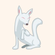 animal fox cartoon theme elements N16