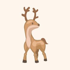 animal moose cartoon theme elements N15
