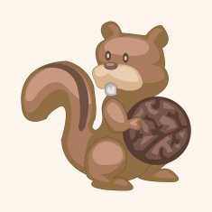 animal squirrel cartoon theme elements N17