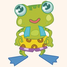 animal frog cartoon theme elements N21