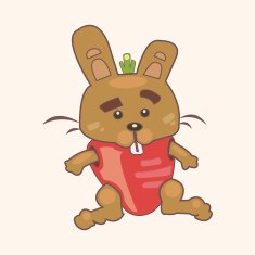 animal rabbit cartoon theme elements N61