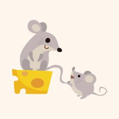 animal mouse cartoon theme elements N36