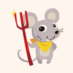 animal mouse cartoon theme elements N37